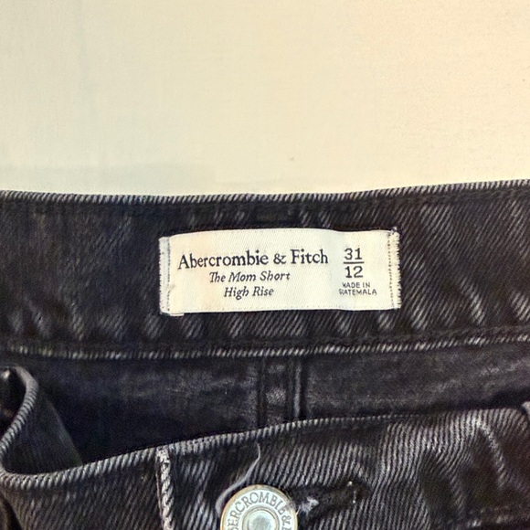 Abercrombie & Fitch Black Frayed Denim Cutoff Shorts - Picture 2 of 3